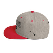 Big Island Snapback Hat — Heather Grey/ Red — left view