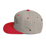 Kailua Snapback Hat — Heather Grey/ Red — left view