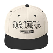 Waimea Snapback Hat — Hawaiʻi Island — Natural/ Black — front view