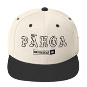Pāhoa Snapback Hat — Natural/ Black — front view