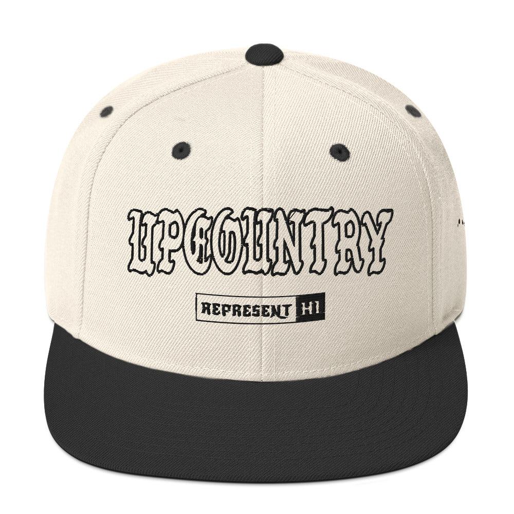 Upcountry Snapback Hat — Natural/ Black — front view