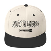 North Shore Snapback Hat — Natural/ Black — front view