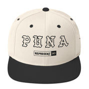 Puna Snapback Hat — Natural/ Black — front view