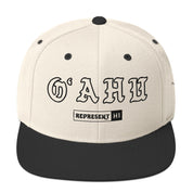 Oʻahu Snapback Hat — Natural/ Black — front view