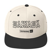 WAHIAWĀ Snapback Hat — Natural/ Black — front view
