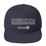 Kaunakakai Snapback Hat — Navy — front view