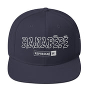 Hanapēpē Snapback Hat — Navy — front view