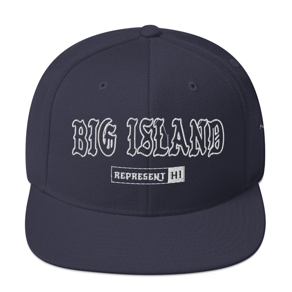 Big Island Snapback Hat — Navy — front view