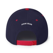 Kalihi Snapback Hat — Navy/ Red — back view