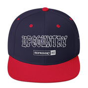 Upcountry Snapback Hat — Navy/ Red — front view
