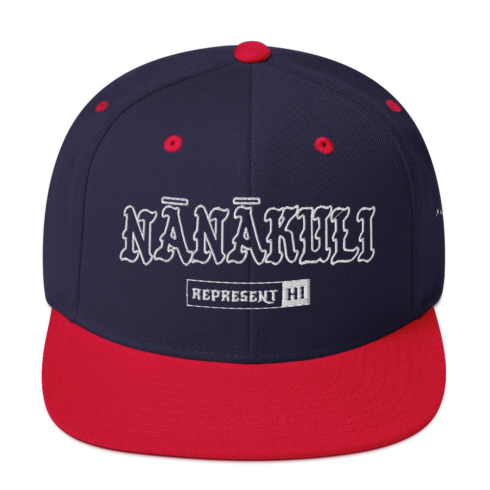 Nānākuli Snapback Hat — Navy/ Red — front view