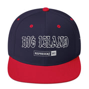 Big Island Snapback Hat — Navy/ Red — front view
