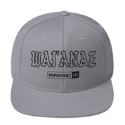 WaiʻAnae Snapback Hat — Silver — front view
