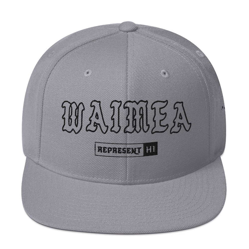 Waimea Snapback Hat — Hawaiʻi Island — Silver — front view