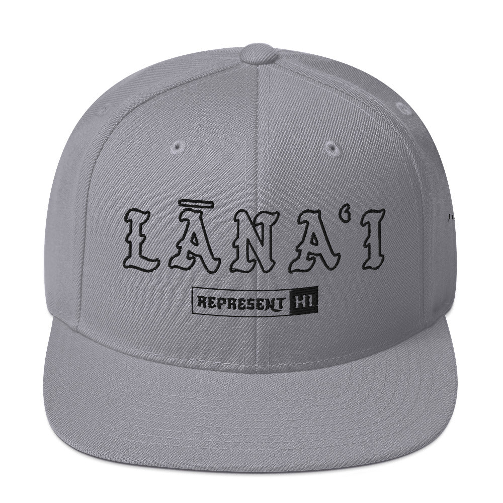 Lānaʻi Snapback Hat — Silver — front view