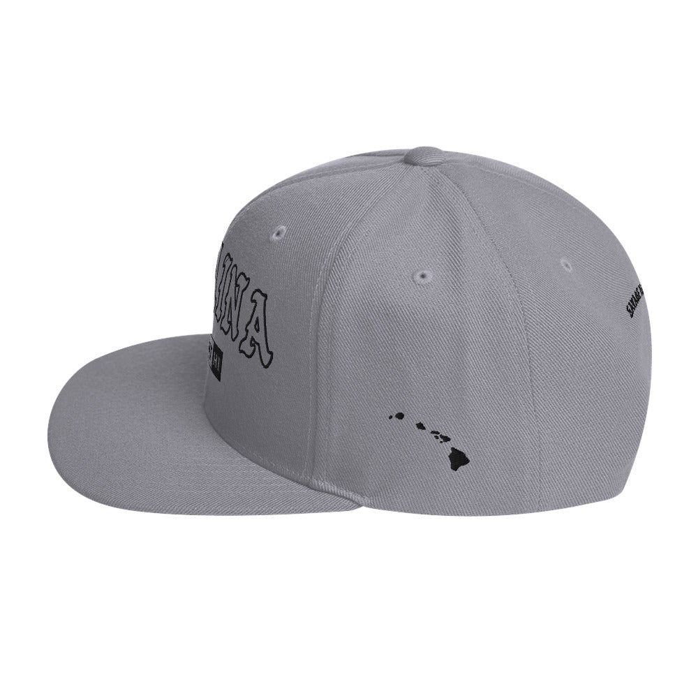 Lahaina Snapback Hat — Silver — left side view