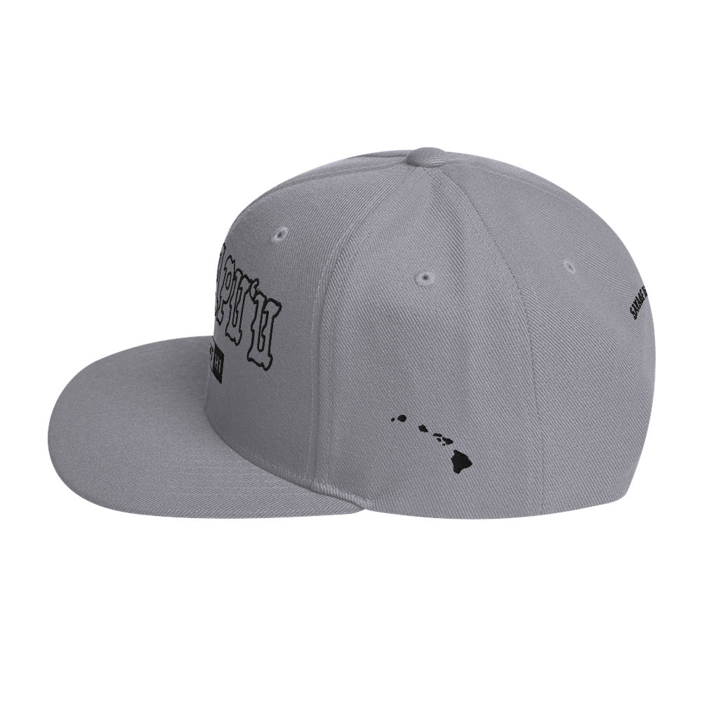 KualapuʻU Snapback Hat — Silver — left side view