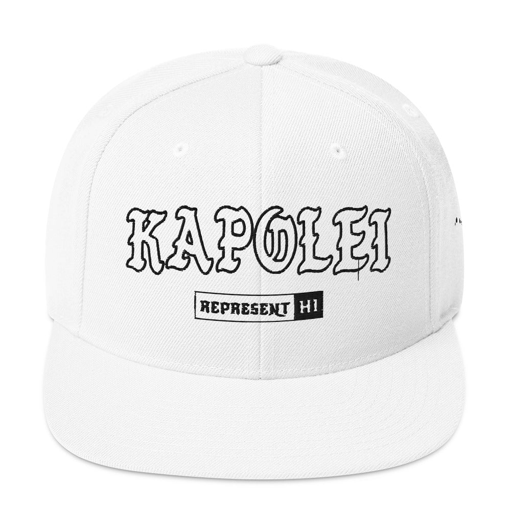 Kapolei Snapback Hat — White — front view