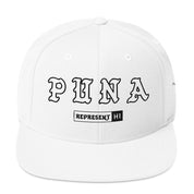 Puna Snapback Hat — White — front view