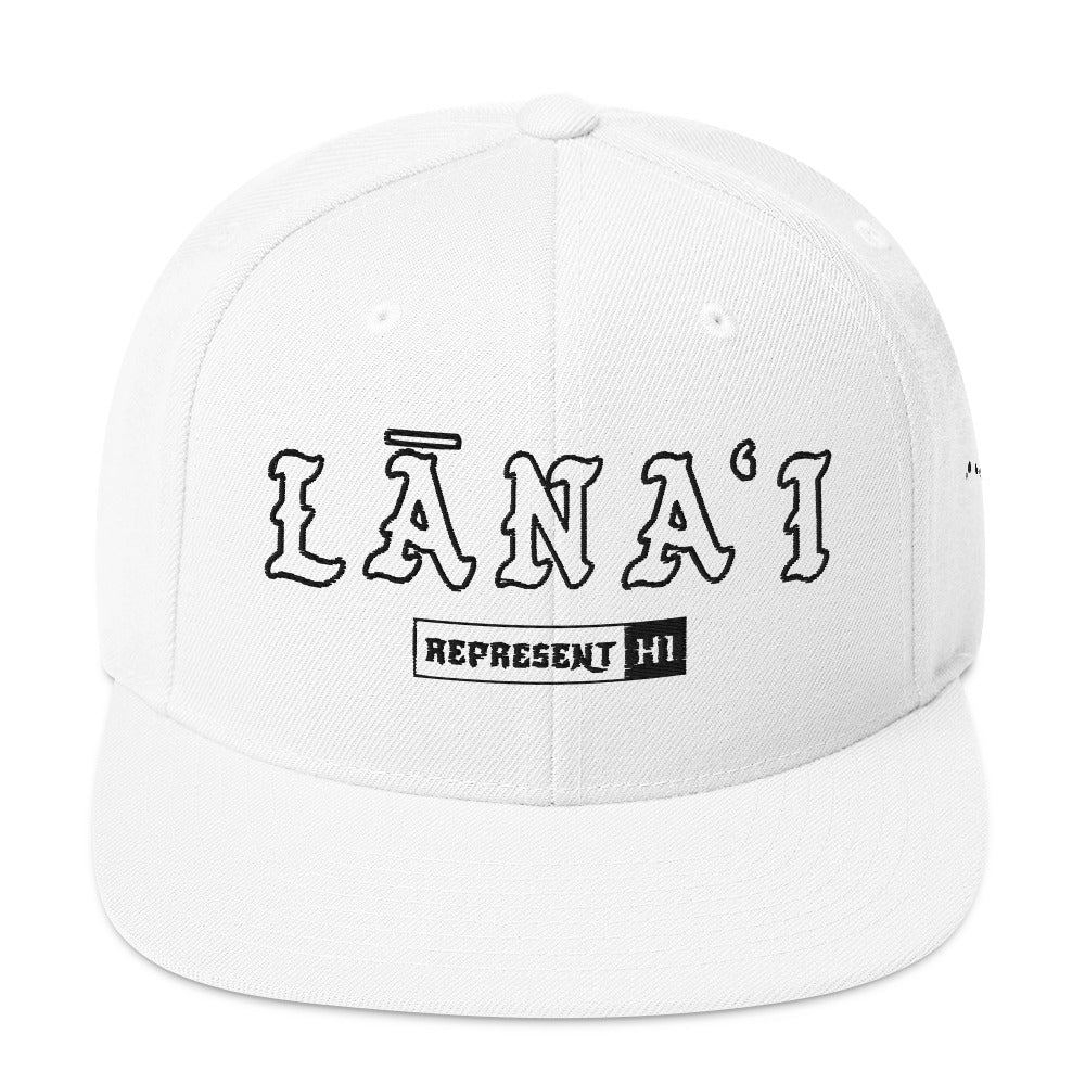 Lānaʻi Snapback Hat — White — front view