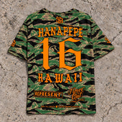 Hanapepe 16 Short-Sleeve Jersey — Camo Orange — Back flat lay