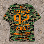 Waianae 92 Short-Sleeve Jersey — Camo Orange — Back flat lay