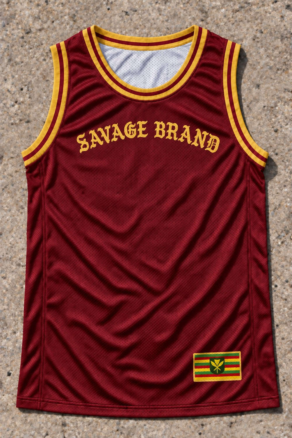Maunaloa 70 Jersey Tank Red & Gold - Front