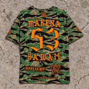 Mākena 53 Short-Sleeve Jersey — Camo Orange — back view