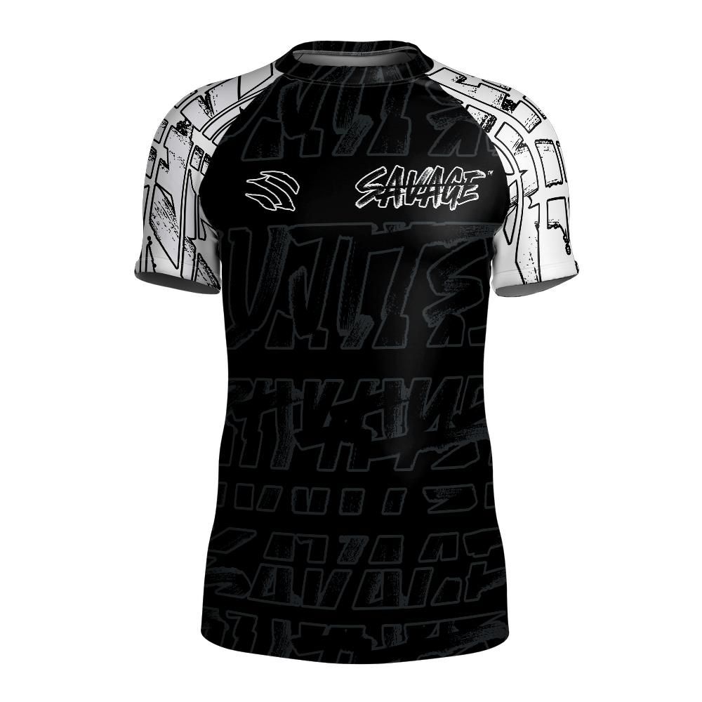 Savage Ranked Rash Guard - White