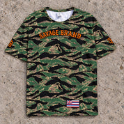 Hilo 20 Short-Sleeve Jersey — Camo Orange — Front flat lay