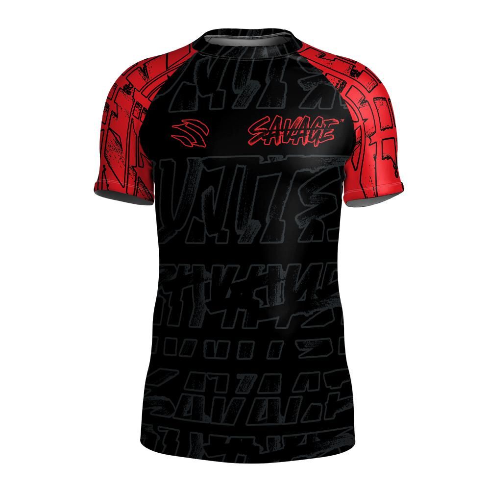 Savage Ranked Rash Guard - Black
