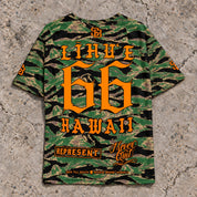 Lihue 66 Short-Sleeve Jersey — Camo Orange — Back flat lay