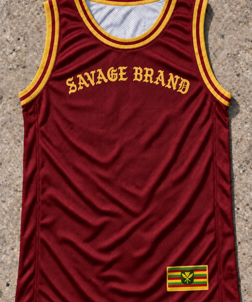 Puna 00 Jersey Tank Red & Gold - Front