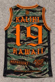 Kalihi Camo Orange tank — back view