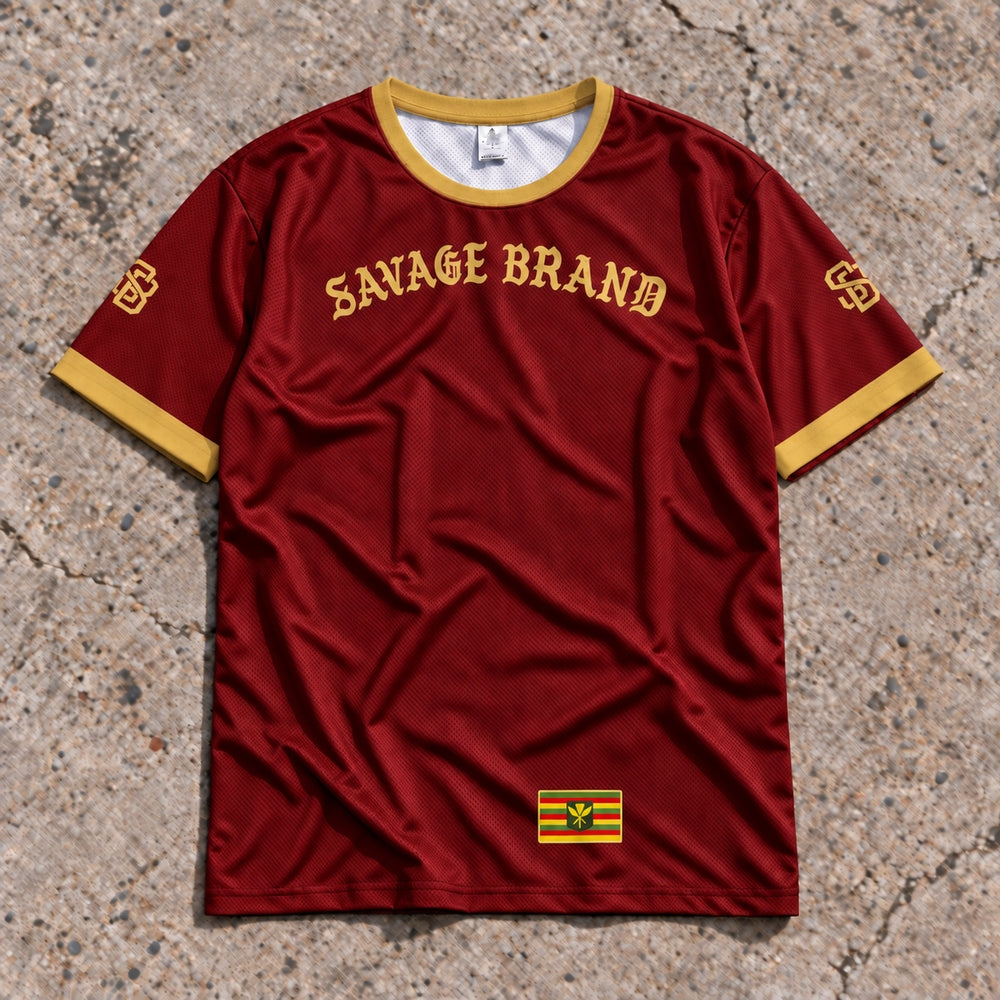 Ewa Beach 06 Short-Sleeve Jersey Red & Gold - Front